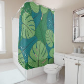 Tropische bladwandtapijten:  Verdure Douchegordijn (In situ)