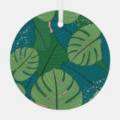 Tropische bladwandtapijten:  Verdure Glas Ornament (Achterkant)