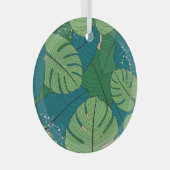 Tropische bladwandtapijten:  Verdure Glas Ornament (Voorkant Rechts)