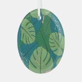 Tropische bladwandtapijten:  Verdure Glas Ornament (Voorkant links)