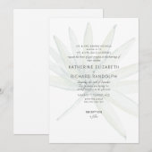 Tropische Bladwit Beide Ouders Trouwen Kaart (Voorkant / Achterkant)