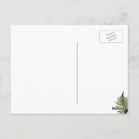 Tropische bladzijden anananappel handschrift Dank  Briefkaart (Achterkant)