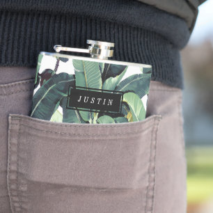 Tropische blaskolf van banaan heupfles