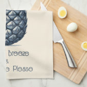  tropische blauwe ananas theedoek (Quarter Fold)