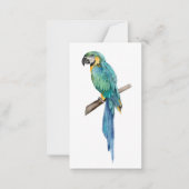Tropische blauwe ara gepersonaliseerd notitiekaartje (Voorkant)