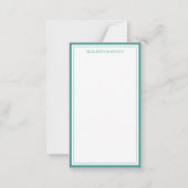 Tropische blauwe ara gepersonaliseerd notitiekaartje (Achterkant)