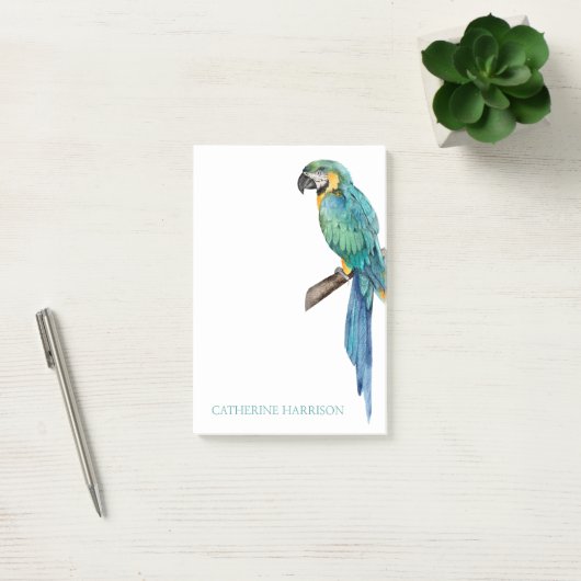 Tropische Blauwe Ara Persoonlijk Post-it® Notes (Kantoor)