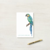 Tropische Blauwe Ara Persoonlijk Post-it® Notes (Op bureau)