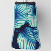 Tropische blauwe bladeren golfheadcover (Draai 90)