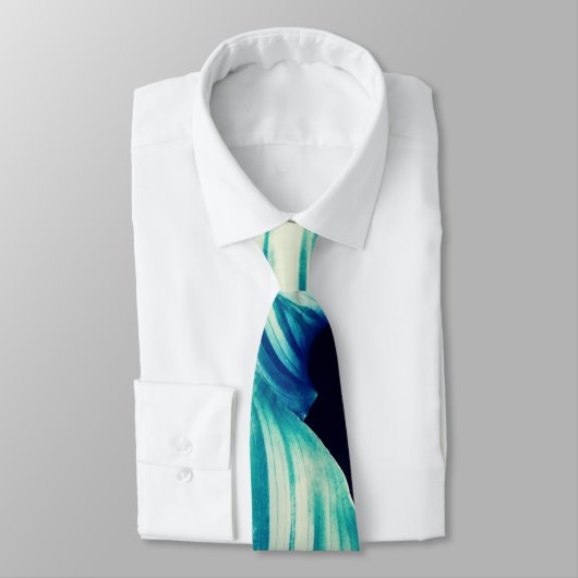 Tropische blauwe bladeren stropdas (Gebonden)