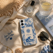 Tropische Blauwe Botanische Golf Case-Mate iPhone Case