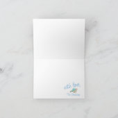 Tropische blauwe bruiloft foto Hartelijk dank Bedankkaart (Binnen)