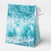 Tropische blauwe golven in de Oceaan Bedankdoosjes (Achterkant)