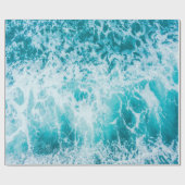 Tropische blauwe golven in de Oceaan Cadeaupapier (Vlak)