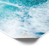 Tropische blauwe golven in de Oceaan Foto Afdruk (Hoek)