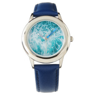 Tropische blauwe golven in de Oceaan Horloge