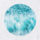 Tropische blauwe golven in de Oceaan Labels (Design 2)