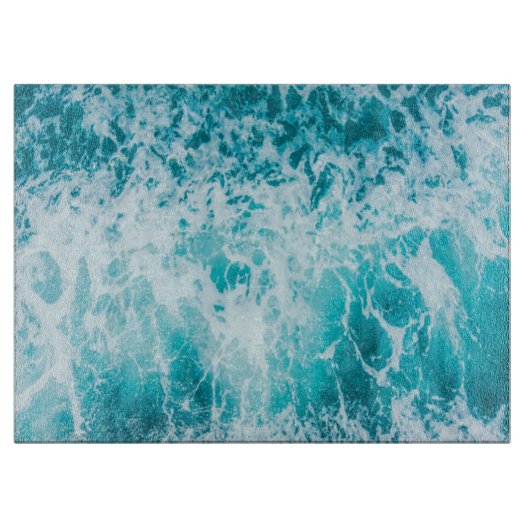 Tropische blauwe golven in de Oceaan Snijplank (Voorkant)
