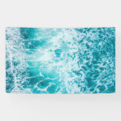 Tropische blauwe golven in de Oceaan Spandoek (Horizontaal)