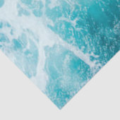 Tropische blauwe golven in de Oceaan Tissuepapier (Detail)