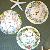 Tropische Blauwe Hibiscus Bloemen Krans Tafel Numm Kaart