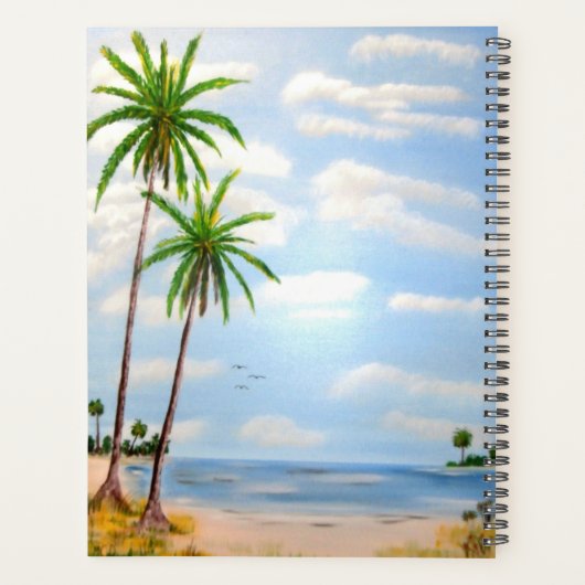 Tropische blauwe lucht planner (Achterkant)