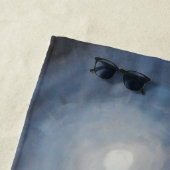 Tropische blauwe maan reflectie strandlaken (In situ)