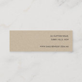 TROPISCHE BLAUWE MOSTERA FAUNA STUD EARRING DISPLA MINI VISITEKAARTJE (Achterkant)