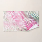 Tropische blauwe munt groene witte waterverf flora handdoek (Handdoek)