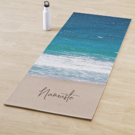 Tropische blauwe oceaangolven Namaste Beach Yogamat