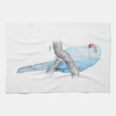 Tropische blauwe papegaaien theedoek (Horizontaal)