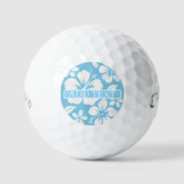 Tropische blauwe strandbloemen golfballen