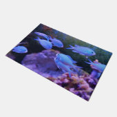 Tropische blauwe vis deurmat (Schuin)