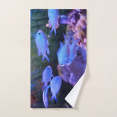 Tropische blauwe vis handdoek (Handdoek)