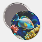 Tropische blauwe vis magneet (Voorkant / Achterkant)