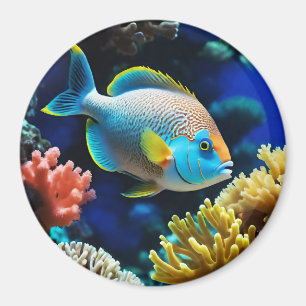 Tropische blauwe vis magneet