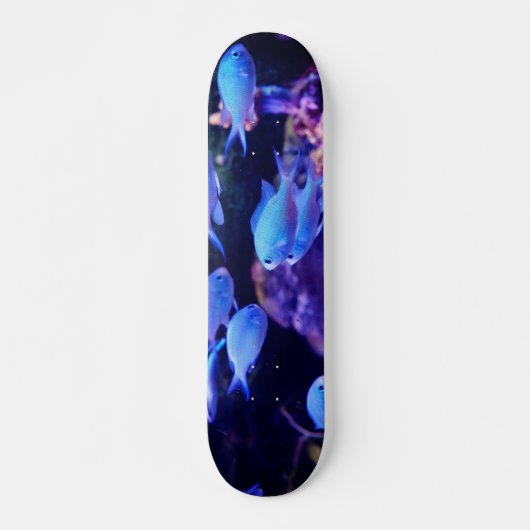 Tropische blauwe vis persoonlijk skateboard (Voorkant)
