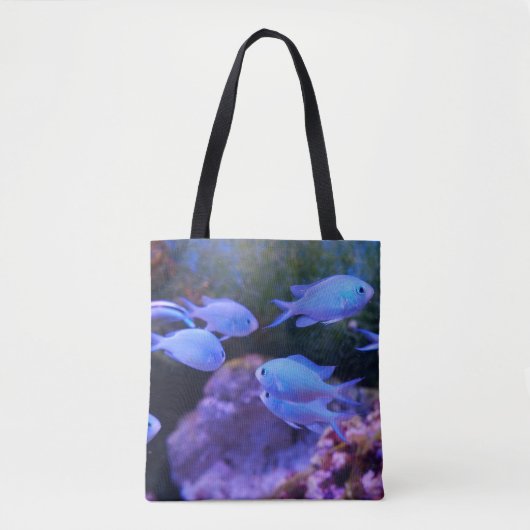Tropische blauwe vis tote bag (Voorkant)