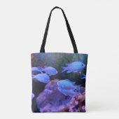 Tropische blauwe vis tote bag (Achterkant)
