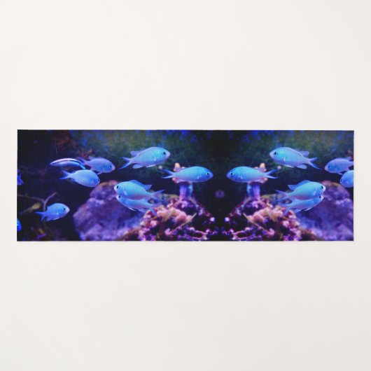 Tropische Blauwe Vis   Yogamat (Voorkant (horizontaal))