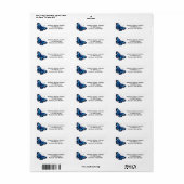 Tropische blauwe vlinder Adresetiketten Etiket (Full Sheet)