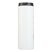 Tropische blauwe Waterverf-strand-knomes Thermosbeker (Achterkant)