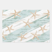 Tropische Blauwe Witte Bloemen Huwelijk Inpakpapier Vel (Voorkant 2)