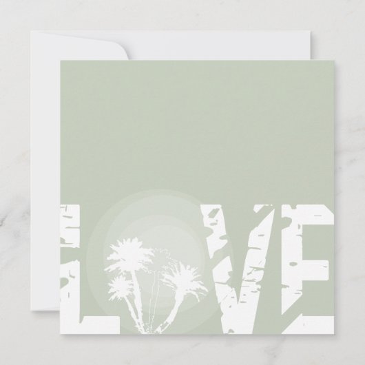 Tropische Blauwe Zonsondergang Palmbomen Strand Br Kaart (Achterkant)