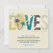 Tropische Blauwe Zonsondergang Palmbomen Strand Br Kaart (Voorkant)