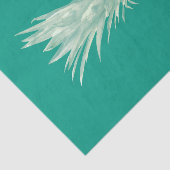 Tropische Blauwgroen beige anananas kunst Tissuepapier (Detail)