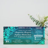 Tropische Blauwgroen bestemming Trouwkaarten Kaart (Staand voorkant)