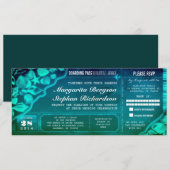 Tropische Blauwgroen bestemming Trouwkaarten Kaart (Voorkant / Achterkant)