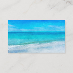 Tropische Blauwgroen blauwe golven voor de Golfkus Visitekaartje