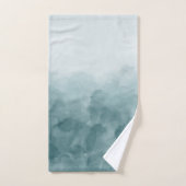 Tropische Blauwgroen blauwe Waterverf Bad Handdoek (Handdoek)